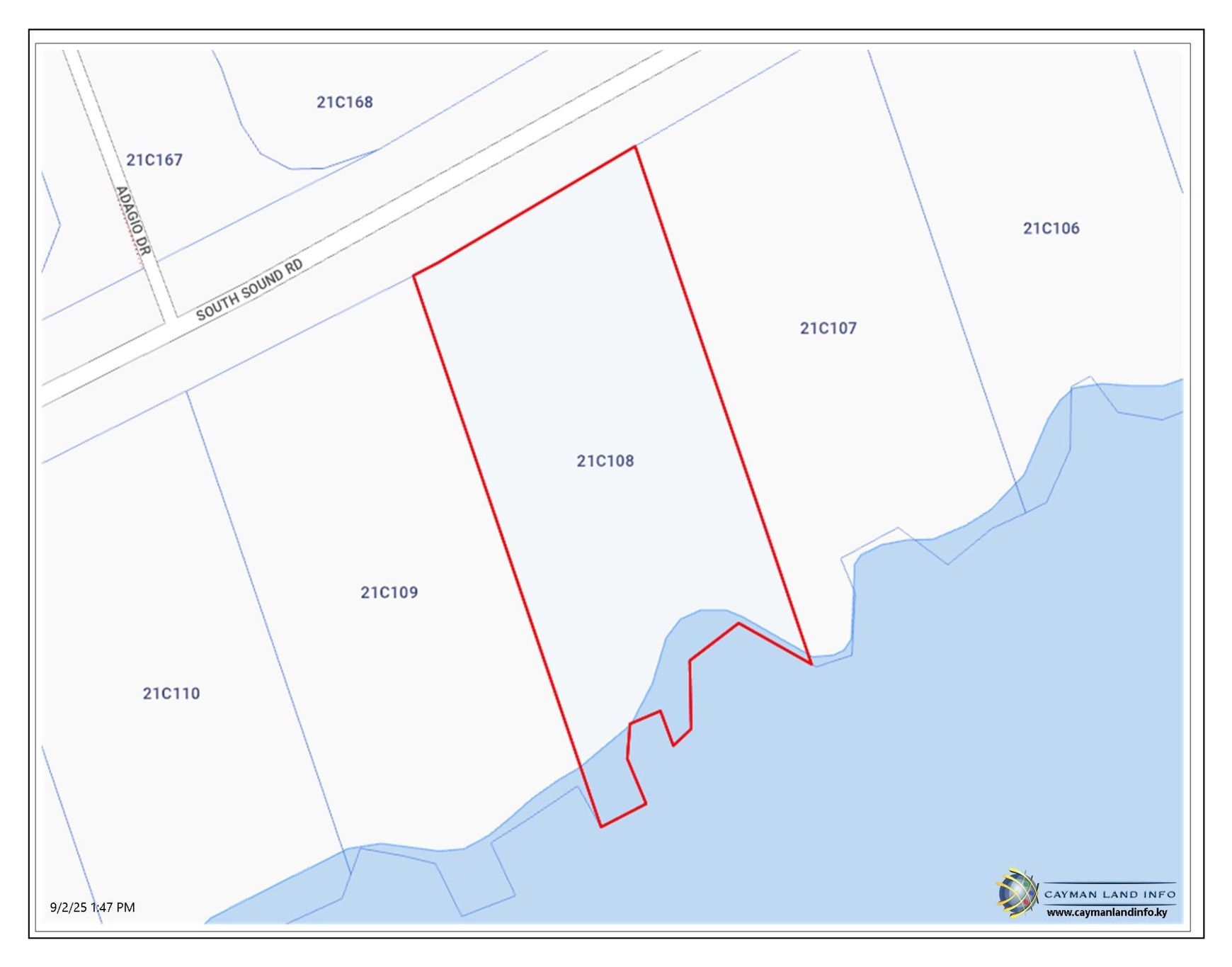 SOUTH SOUND OCEANFRONT ESTATE LOT, KY